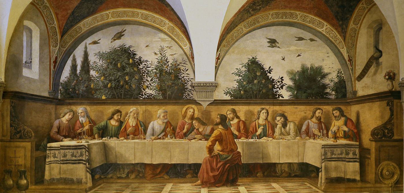 La Última Cena de Ghirlandaio en el refectorio de Ognissanti